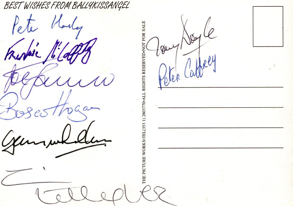 Lot 159: Ballykissangel signed 6x4inch colour postcard. Signed on reverse.