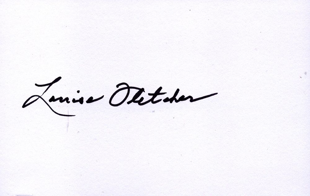 Lot 165: Louise Fletcher signed 6x4inch white postcard.