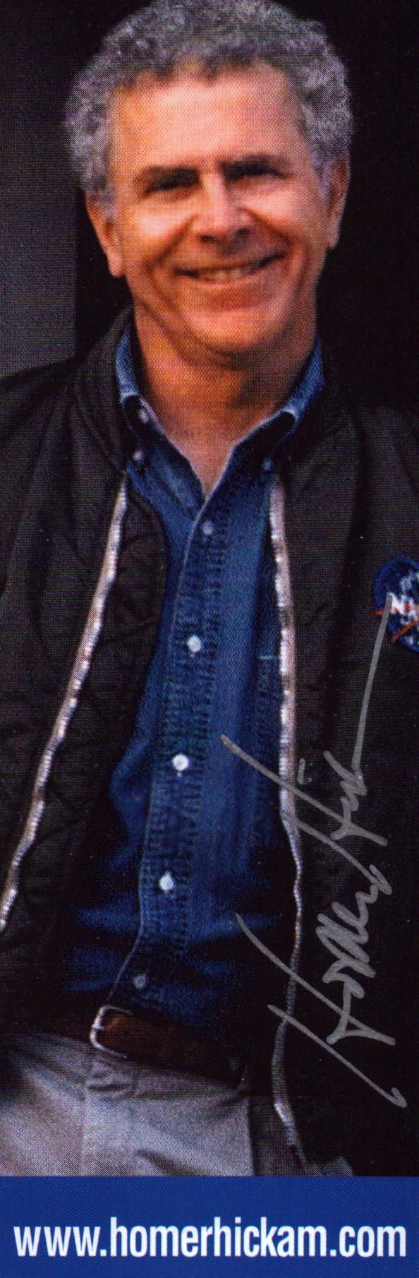 Lot 173: Homer Hickman signed 8x1inch promo piece.