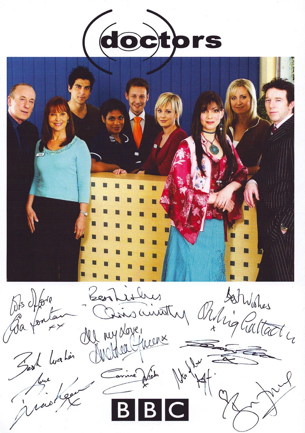 Lot 174: Doctors signed 8x6inch colour photo.