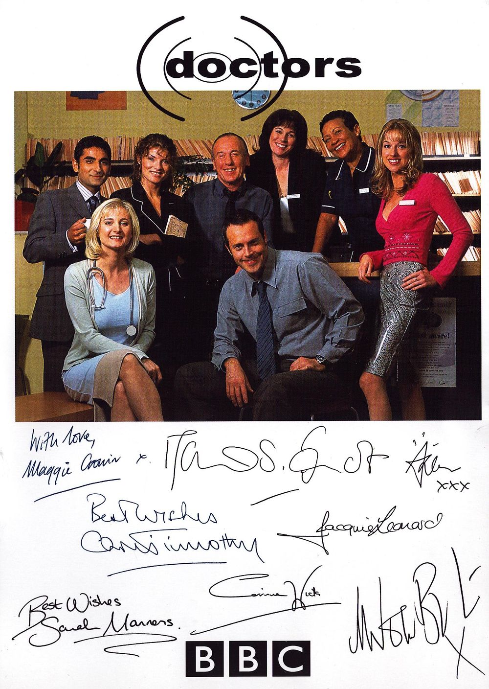 Lot 186: Doctors signed 8x6inch colour photo.