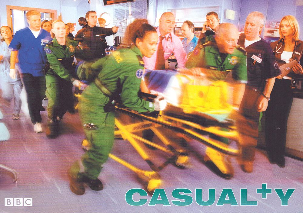 Lot 193: Casualty signed 8x6inch promo photo.