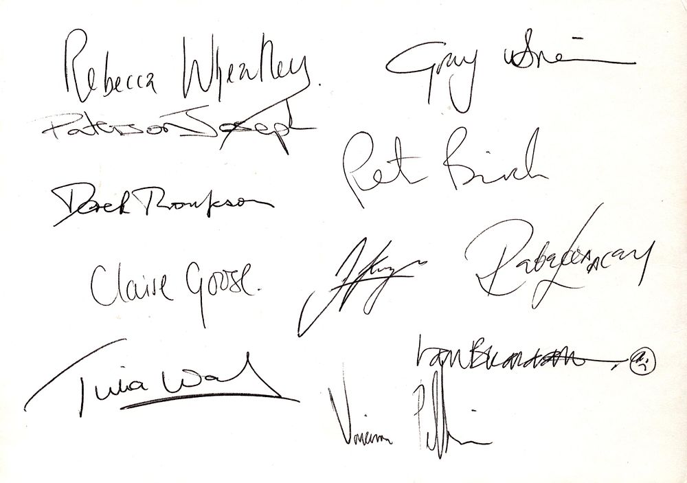 Lot 194: Casualty signed 8x6inch promo photo.