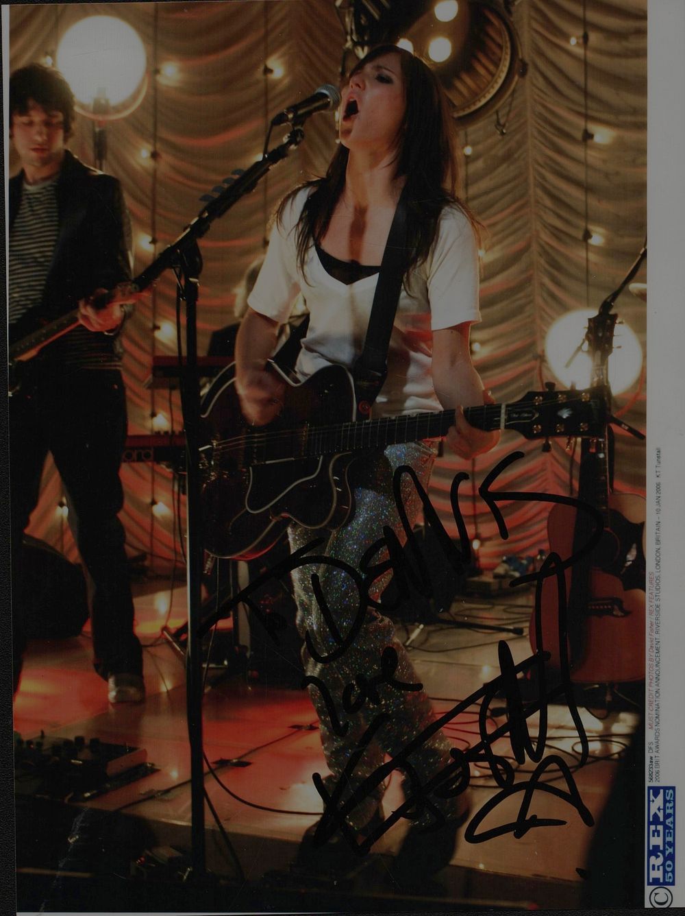 Lot 225: K.T Tunstall signed 8x6inch colour photo.