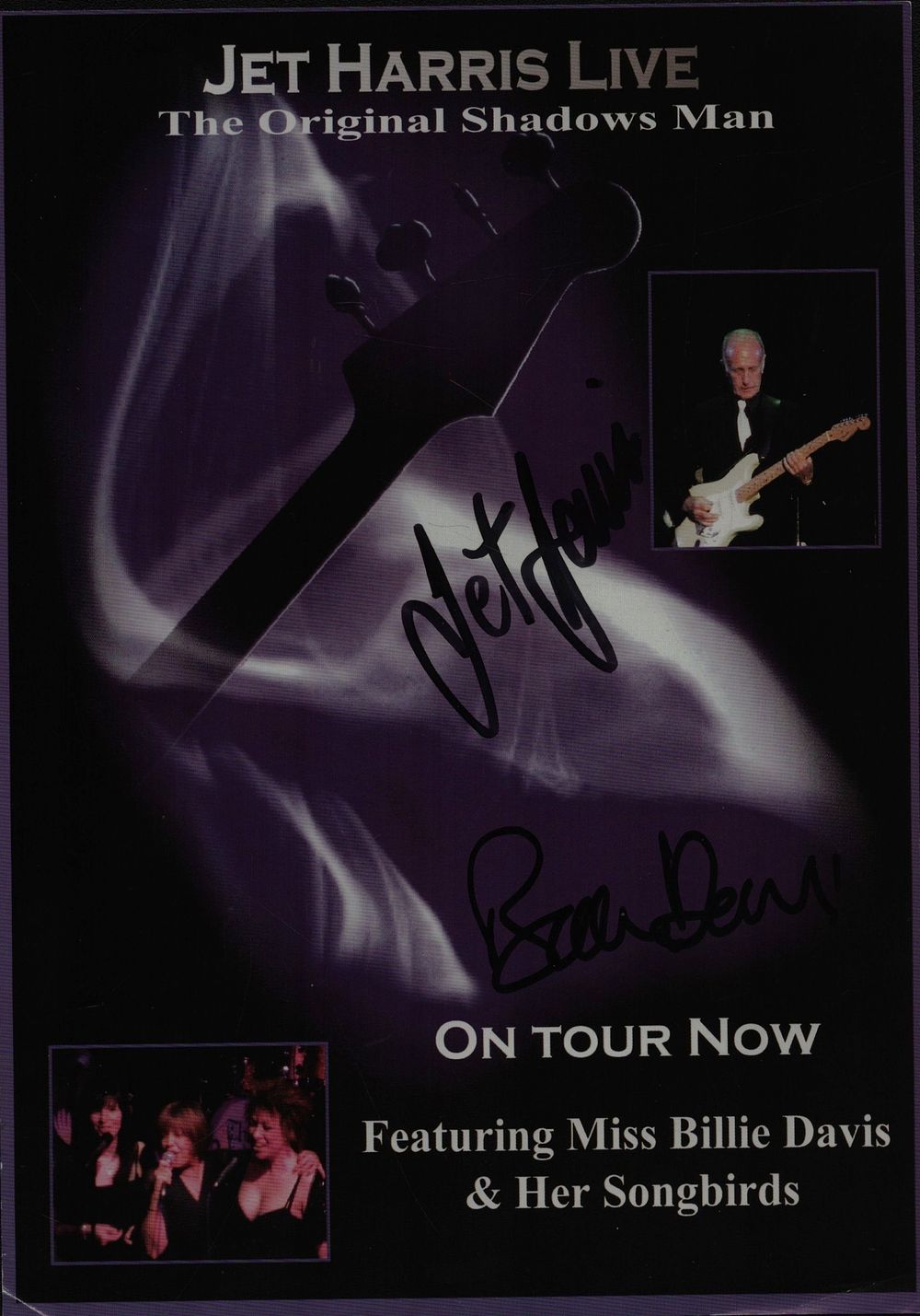 Lot 227: Jet Harris and Billie Davis signed 8x6inch Theatre...
