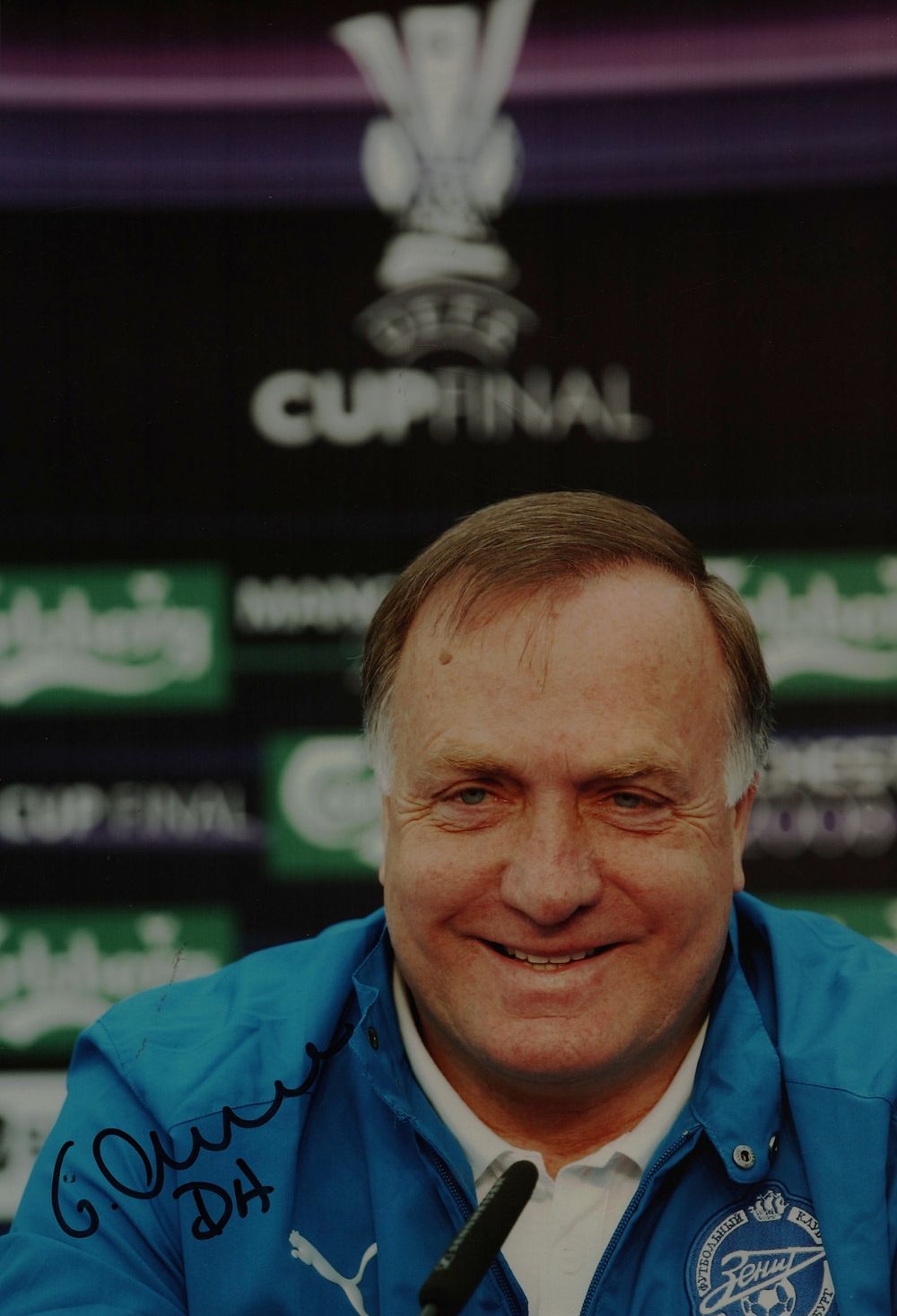 Lot 232: Dick Advocaat signed 12x8inch colour photo.