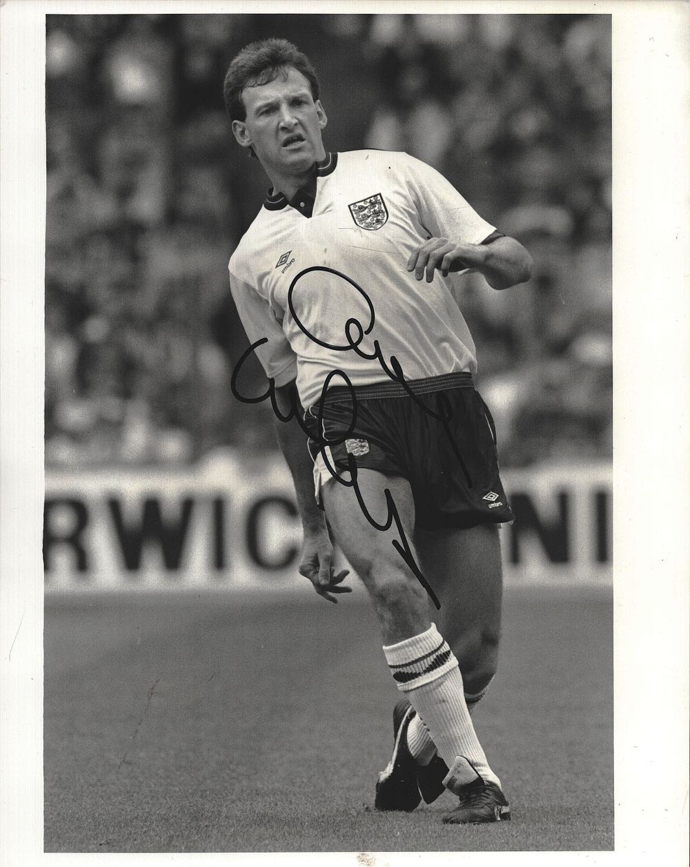Lot 246: Dave Watson signed 10x8inch black and white photo...