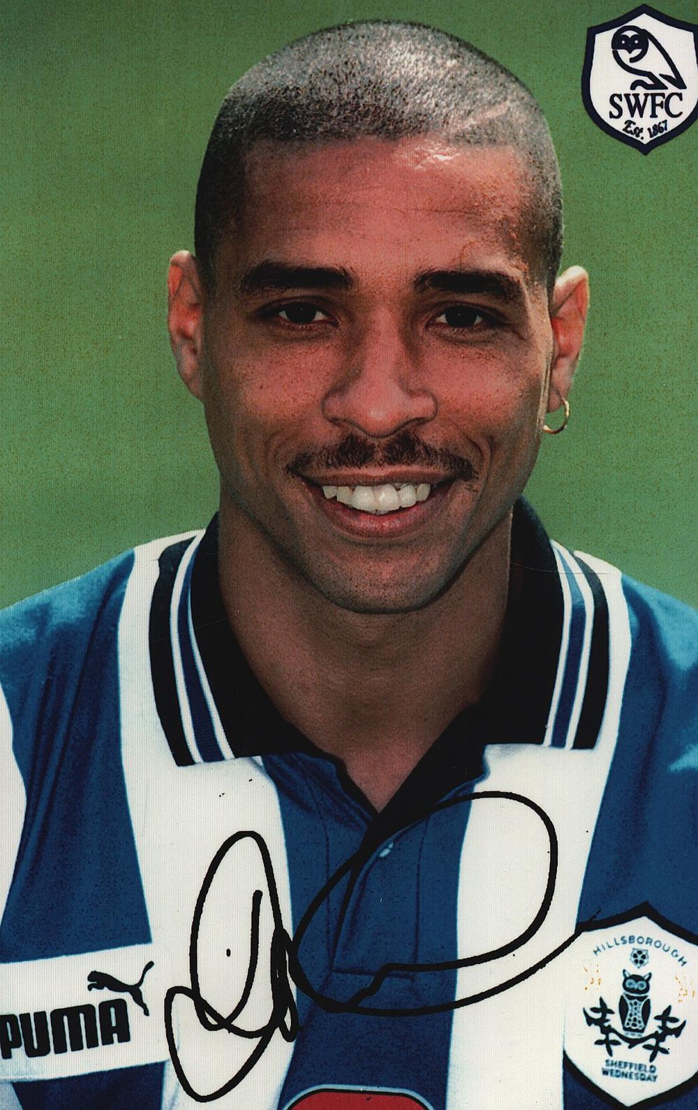 Lot 270: Des Walker signed 6x4inch Sheffield Wednesday colour photo.