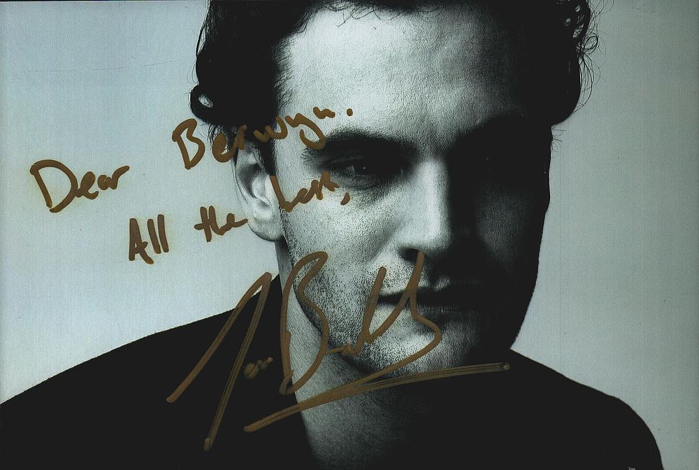 Lot 280: Tom Bateman signed 6x4 inch black and white...