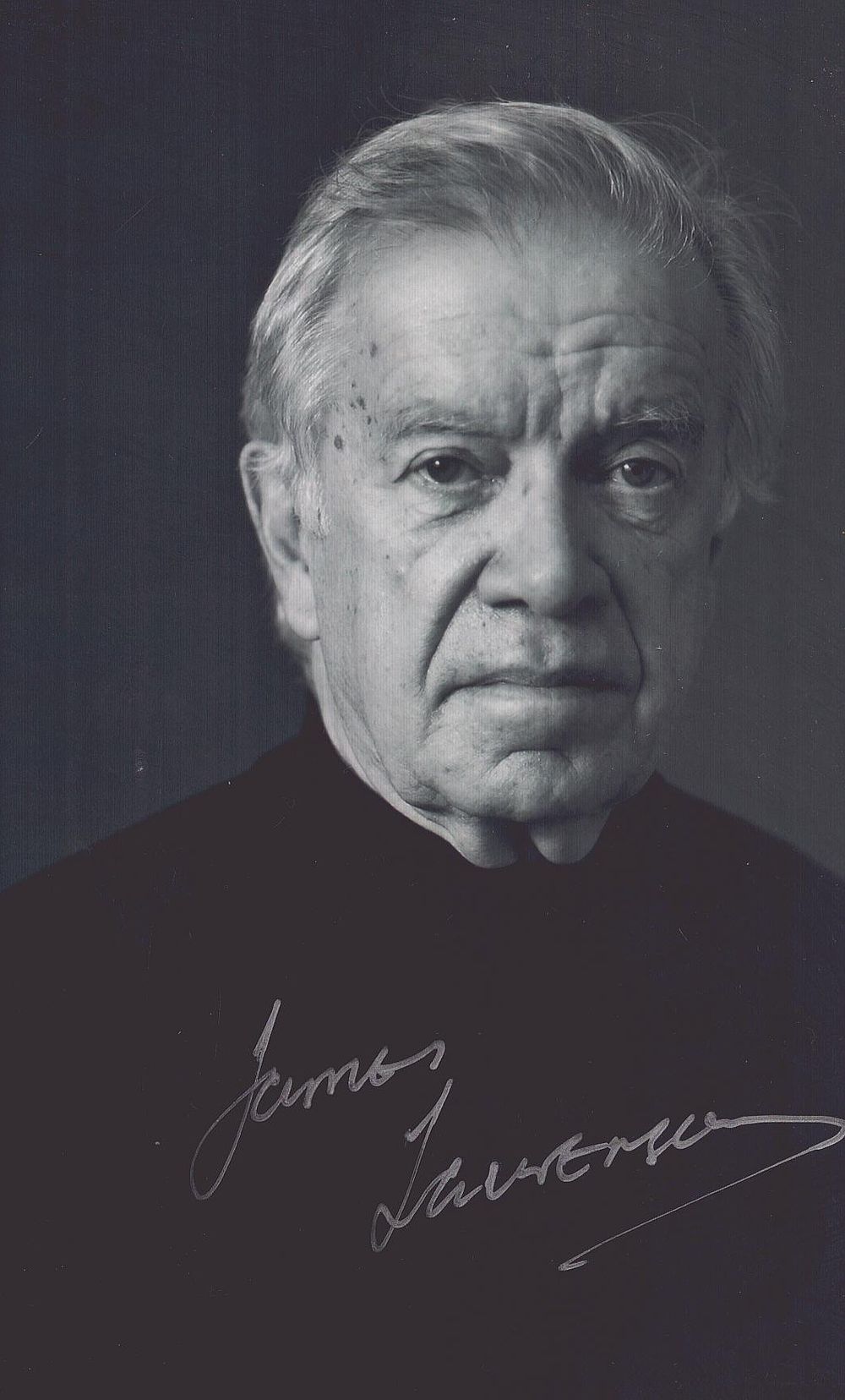 Lot 288: James Laurenson signed 6x4 inch black and white...