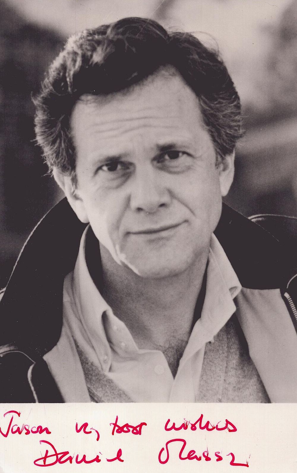 Lot 290: Daniel Massey signed 6x4 inch black and white...