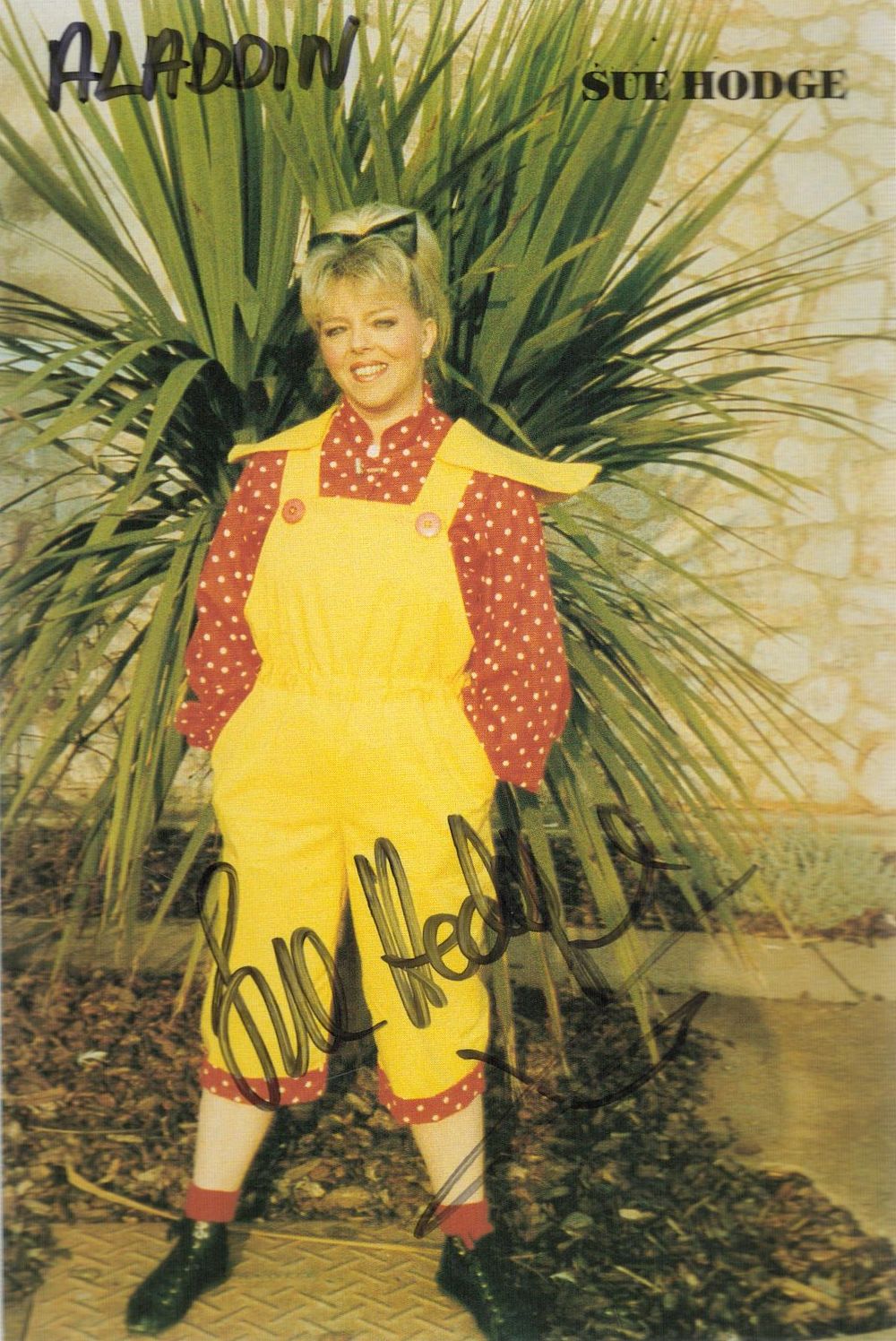Lot 303: Sue Hodge signed 6x4 inch Aladdin colour promo...