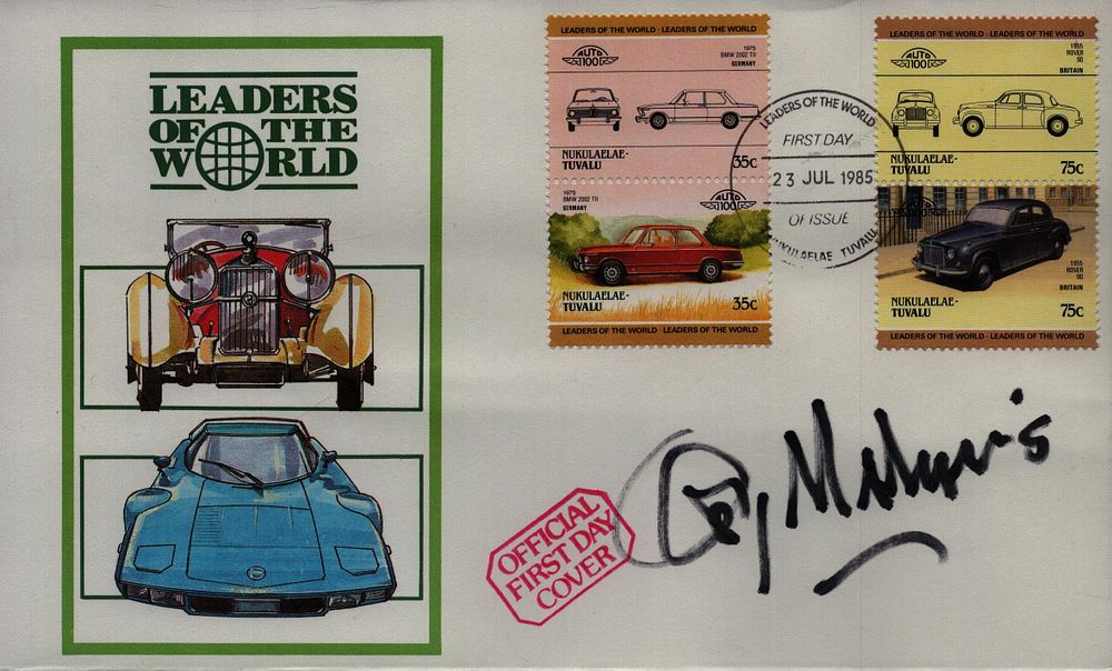 Lot 310: George Maharis signed Leaders of the World FDC....