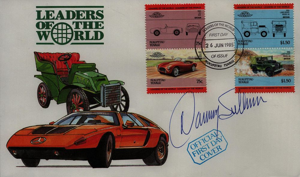 Lot 312: Danny Sullivan signed Leaders of the World FDC....