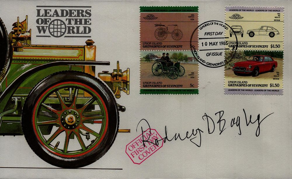 Lot 313: Rodney Bagley signed Leaders of the World FDC....