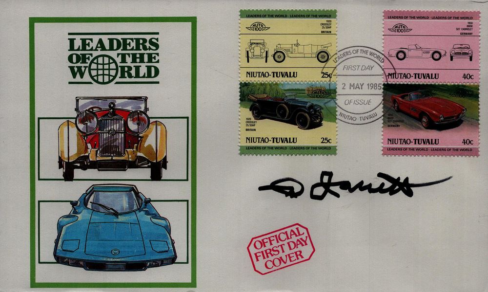 Lot 315: Dale Jarrett signed Leaders of the World FDC....