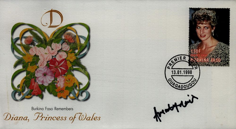 Lot 320: Amrita Acharia signed Diana Princess of Wales FDC....