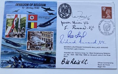 WW2 Six Victoria Cross winners inc rarer Hinton VC, Kenna VC signed RAF cover Invasion of 