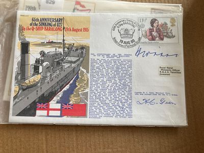 WW2 German Uboat commander Helmut Witte U169 signed rare Navy U27 sinking by WW1 Q Ship 