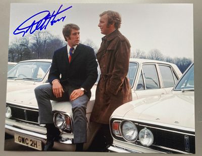 Geoff Hurst 1966 World Cup football signed 10 x 8 inch colour photo with Bobby Moore. Sir 