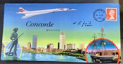 Concorde Flown Captain Harry Linfield signed Concorde Boston Return to Flight 04 Jul 02 