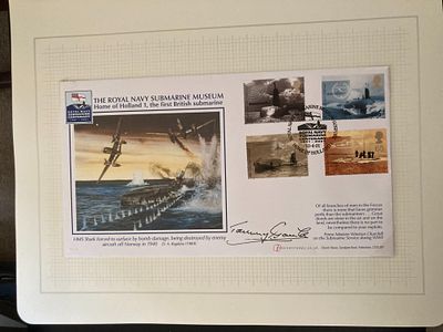 WW2 Victoria Cross Tommy Gould VC signed Submarine FDC, biography on back Typed career details 
