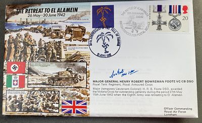 WW2 Maj General Henry Robert Bowreman Foote VC signed JS/50/42/7 The Retreat to El Alamein 26 