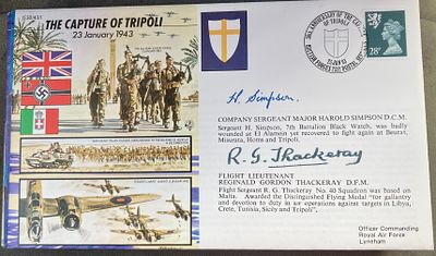 WW2 Company Sgt Maj Harold Simpson and Flt Lt Reginald G. Thackeray signed JS/50/43/1 The 