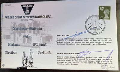 WW2 Paul Halter and Aaron Rene Raindorf signed JS/50/45/2 The end of the Extermination Camps 
