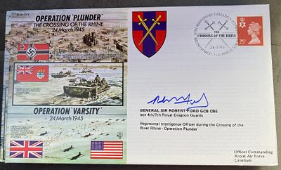 WW2 General Sir Robert Ford GCB CBE signed JS/50/45/6 Operation 'Plunder' The Crossing of the 