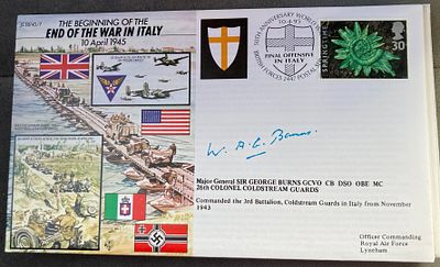 WW2 Maj Gen Sir George Burns signed JS/50/45/7 The Beginning of the End of the War in Italy 10 