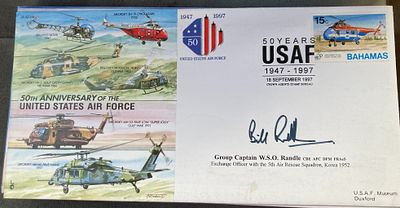 RAF Grp Capt W.S.O Bill Randle signed JS(CC)34 50th ann of the US Air Force 18 Sept 1997 USAF 