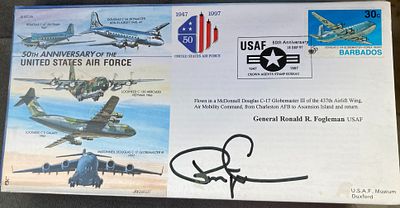 USAF General Ronald R Fogleman signed JS(CC)35 50th ann of the US Air Force 18 Sept 1997 USAF 