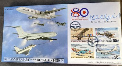 RAF Rt Hon Malcolm Rifkind QC signed JS(CC)50 RAF 80(10) 80th ann of the RAF 01.04.98 RAF FDC. 