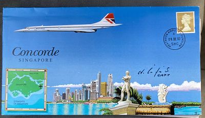 Concorde Flown Captain Harry Linfield signed Concorde Singapore Return to Flight 09 Dec 02 
