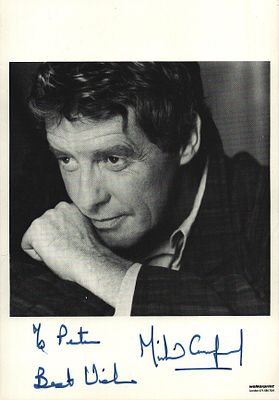 Michael Crawford signed 6x4inch black and white photo and TLS. Dedicated.