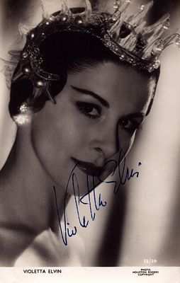 Violetta Elvin signed 6x4inch black and white photo.