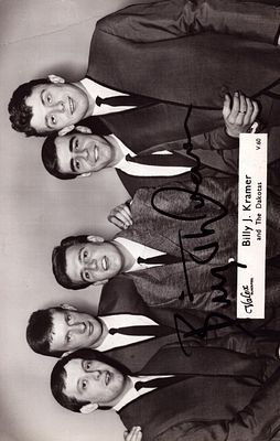 Billy J Kramer signed 6x4inch black and white photo.