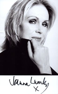 Joanna Lumley signed 6x4inch black and white photo.