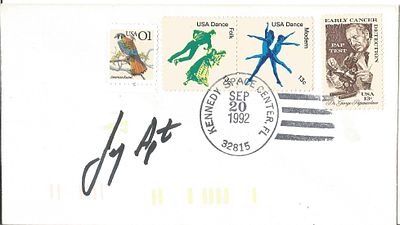 Astronaut Jerome Apt signed envelope PM Kennedy Space Center , FL 32815 Sep 20 1992.