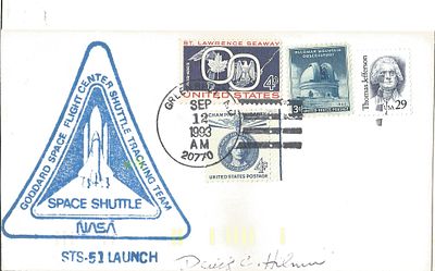 Astronaut David Hilmers signed NASA Space Shuttle STS-51 Launch envelope PM Greenbelt Sep 12 