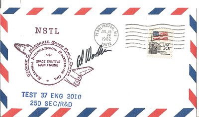 Astronaut Al Worden signed NSTL Space Shuttle FDC PM Pearlington . MS 39572 Jul 19 PM 1982.