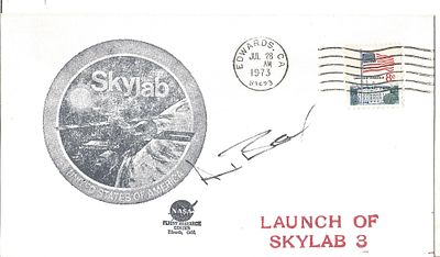 Astronaut Alan Bean signed Skylab Launch of Skylab 3 FDC PM Edwards, CA Jul 28 AM 1973 93523.