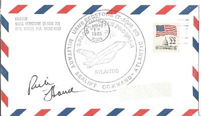 Astronaut Frederick Hauck signed Space Shuttle Atlantis FDC PM Cape Canaveral Nov 26 PM 1985 32928.