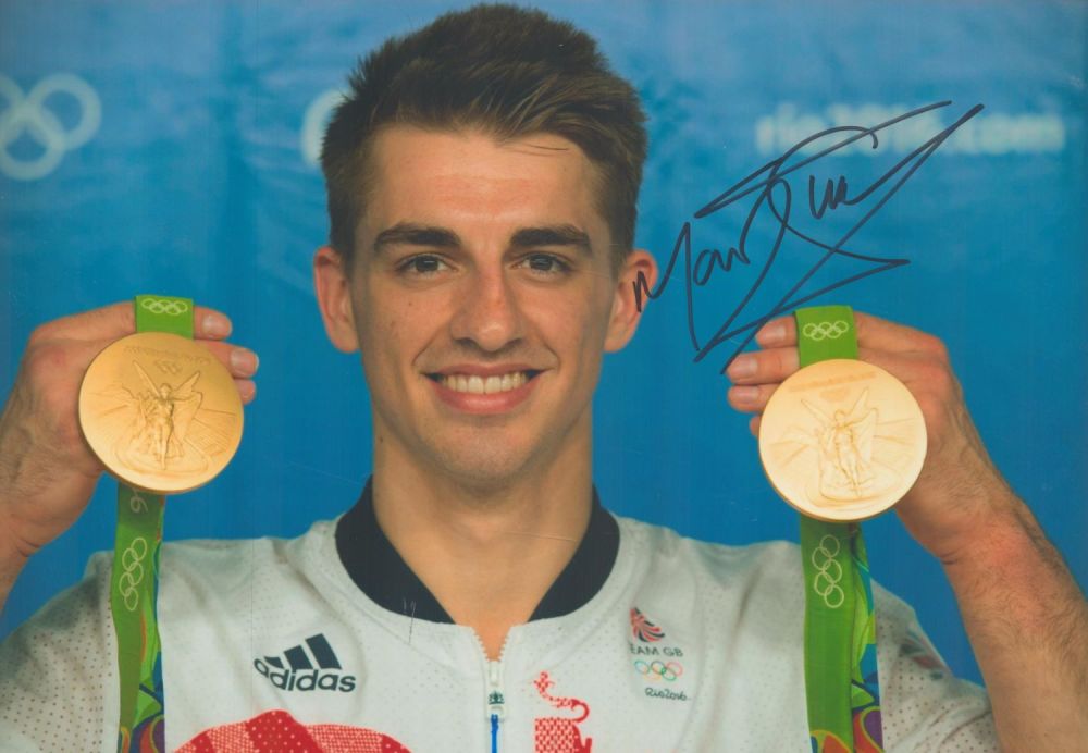 Lot 53: Olympics Max Whitlock signed 12x8 colour photo. Good...