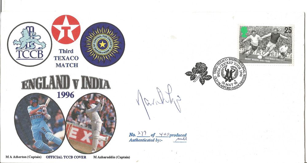 Azharuddin signed Texaco England v India 1996 26/5/1996 FDC.
