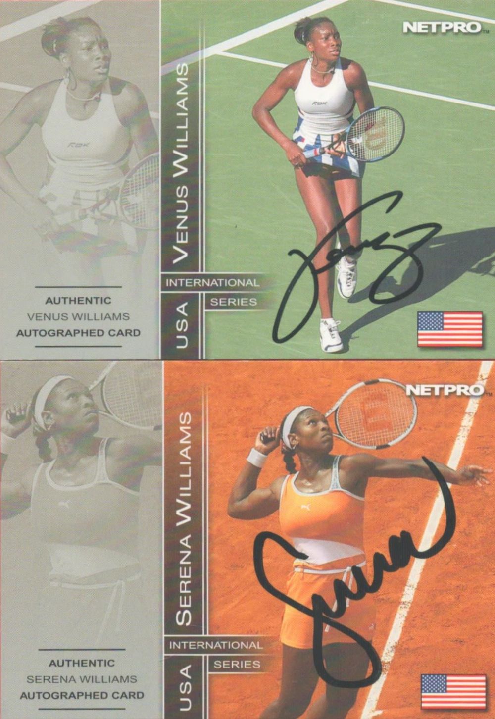 Lot 77: Tennis collection Serena and Venus Williams signed 4x3...