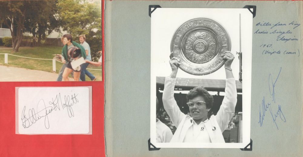 Lot 78: Tennis Billie Jean King collection includes 9x7 signed...