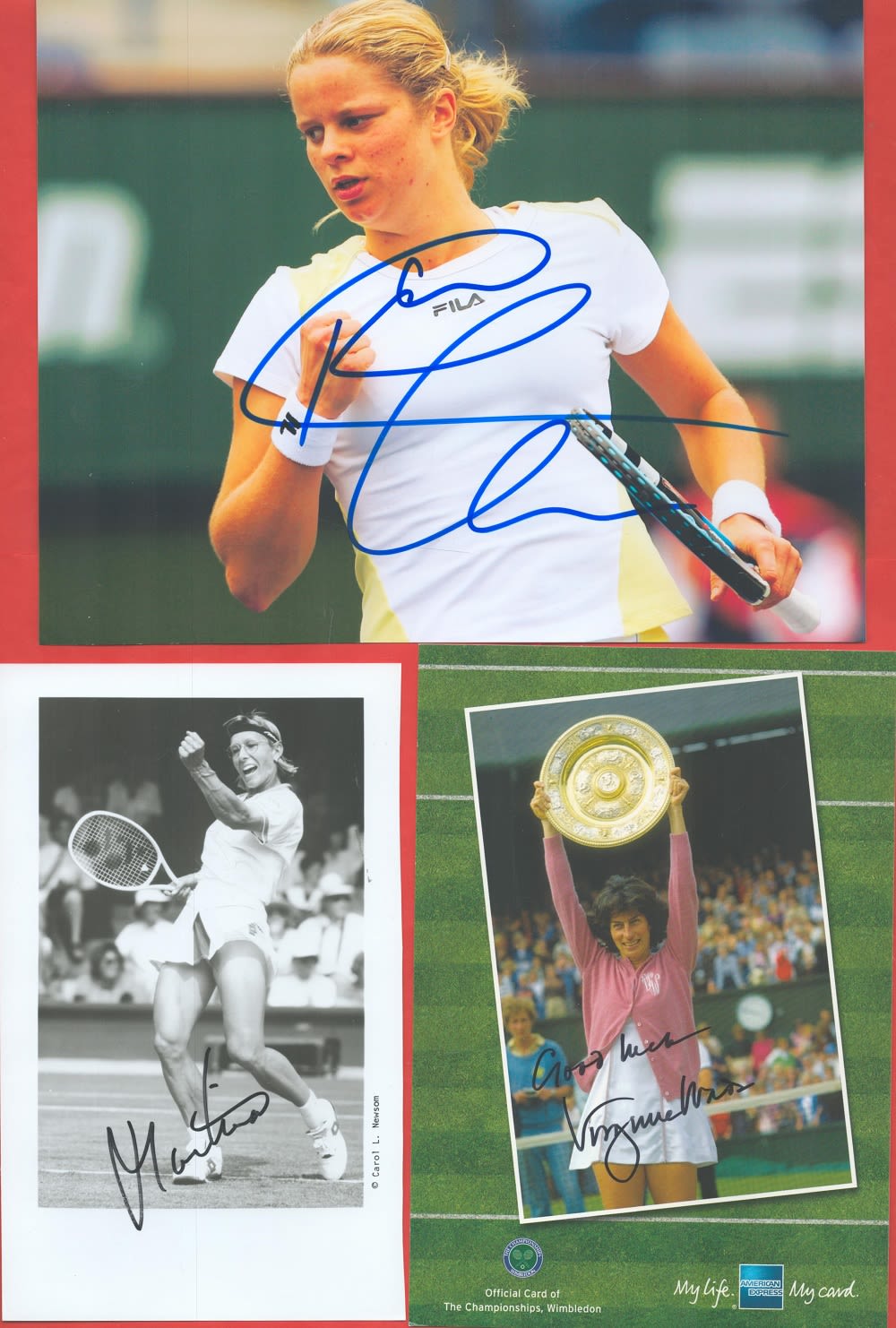 Lot 80: Tennis Wimbledon Champions collection 8 fantastic signatures includes...