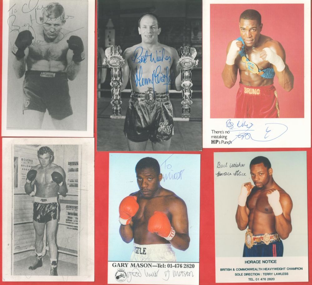 Lot 81: Boxing British Heavyweight collection 6 fantastic, signed photos...